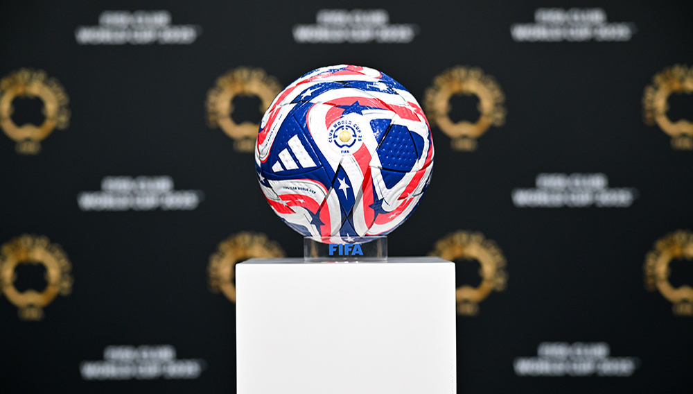 A detailed view of the FIFA Club World Cup 2025 official match ball during a photo shoot at the Home of FIFA on January 29, 2025 in Zurich, Switzerland. (Photo by Harold Cunningham/FIFA)